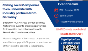 ACCM & Berlin Business Match Making and Networking event 26 Oct, 3pm @ RWS