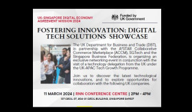 FOSTERING INNOVATION: Digital Tech Solutions Showcase & Networking Session (UK & Singapore)