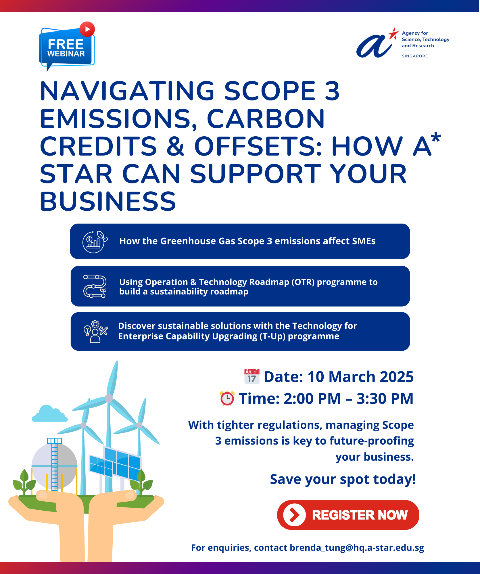 Navigating Scope 3 Emissions, Carbon Credits & Offsets: How A*STAR Can Support Your Business